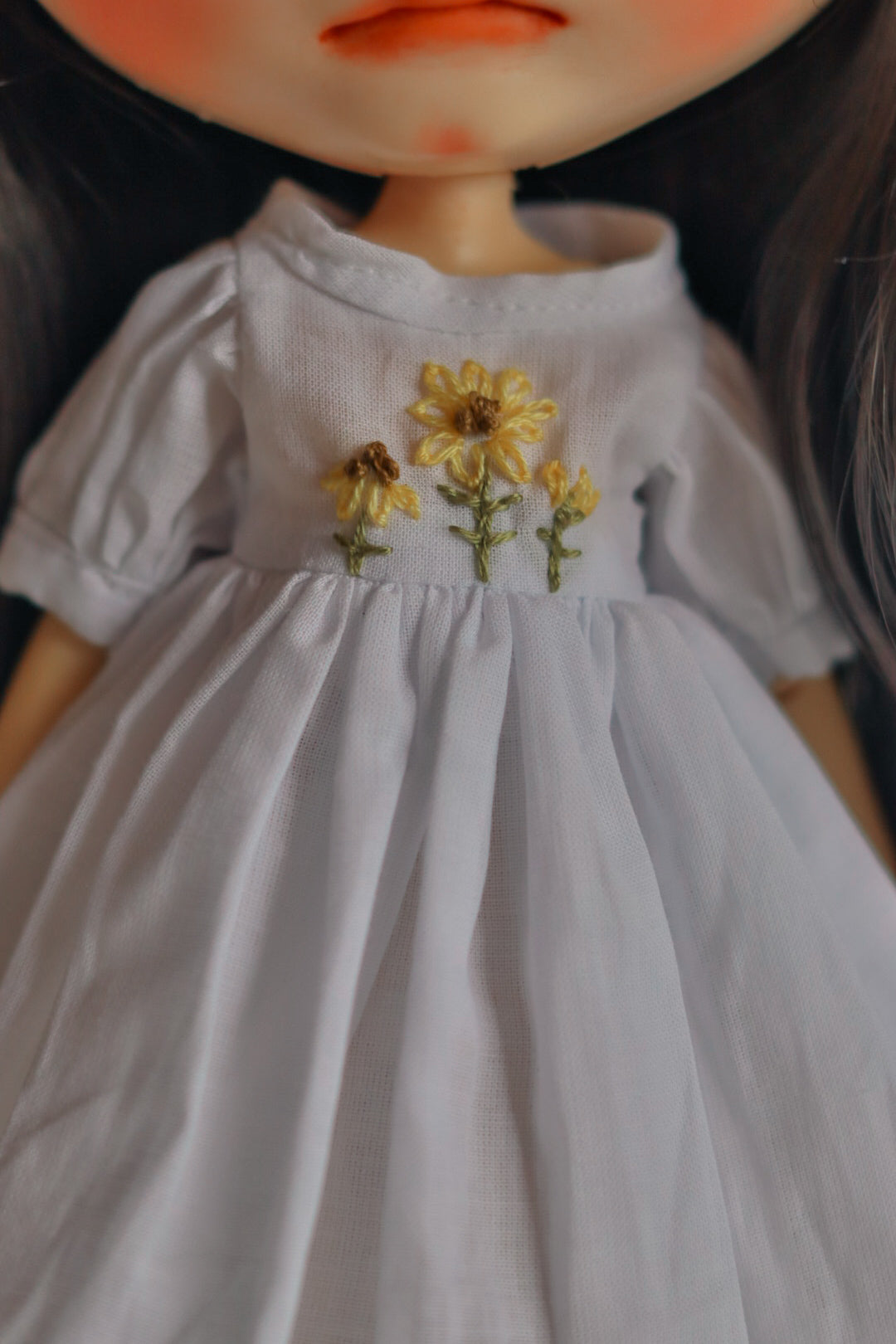 Embroidered White Dress