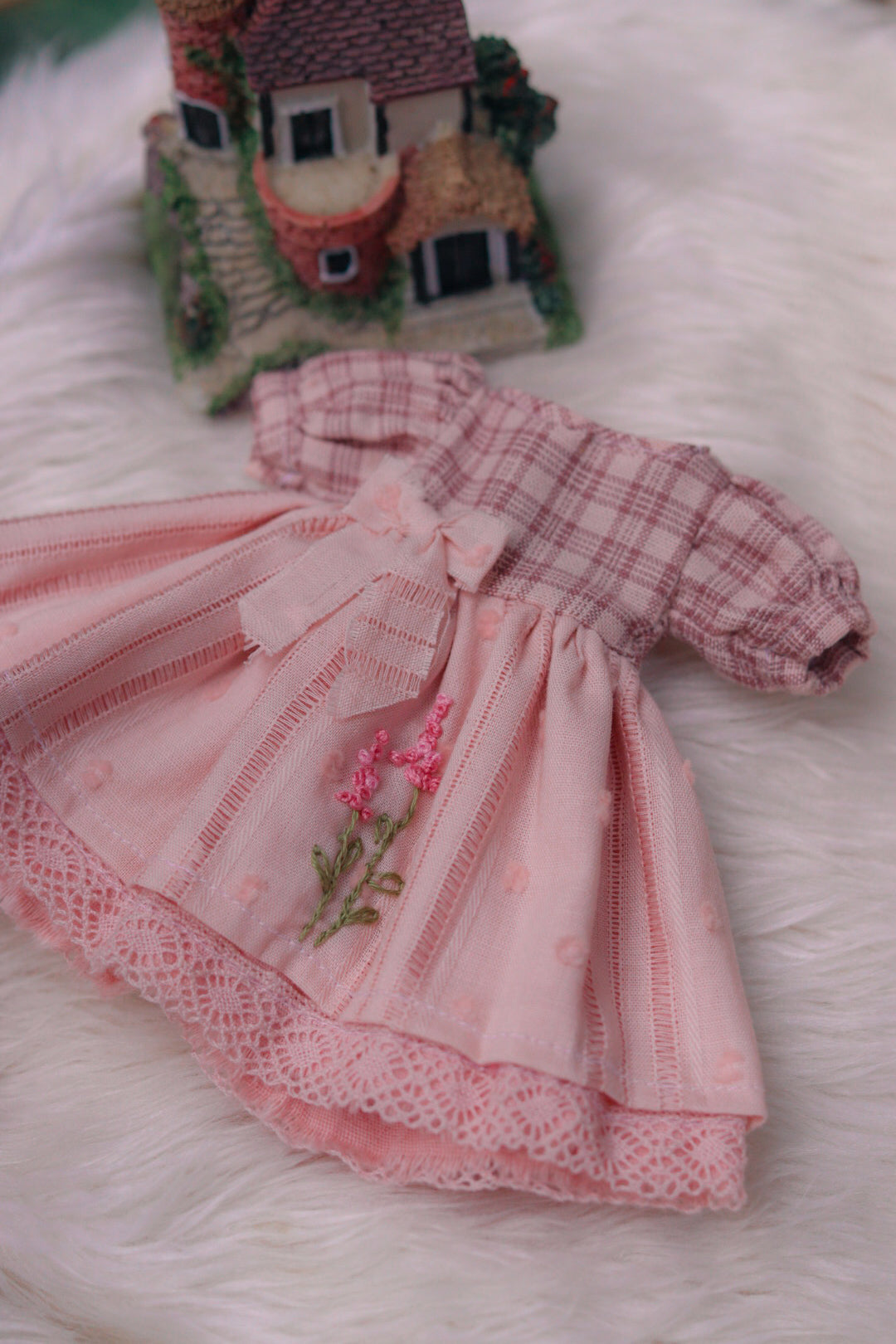 Embroidered Pink Dress